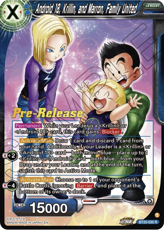 Android 18, Krillin, and Maron, Family United (BT20-030) [Power Absorbed Prerelease Promos] | Enigma On Main