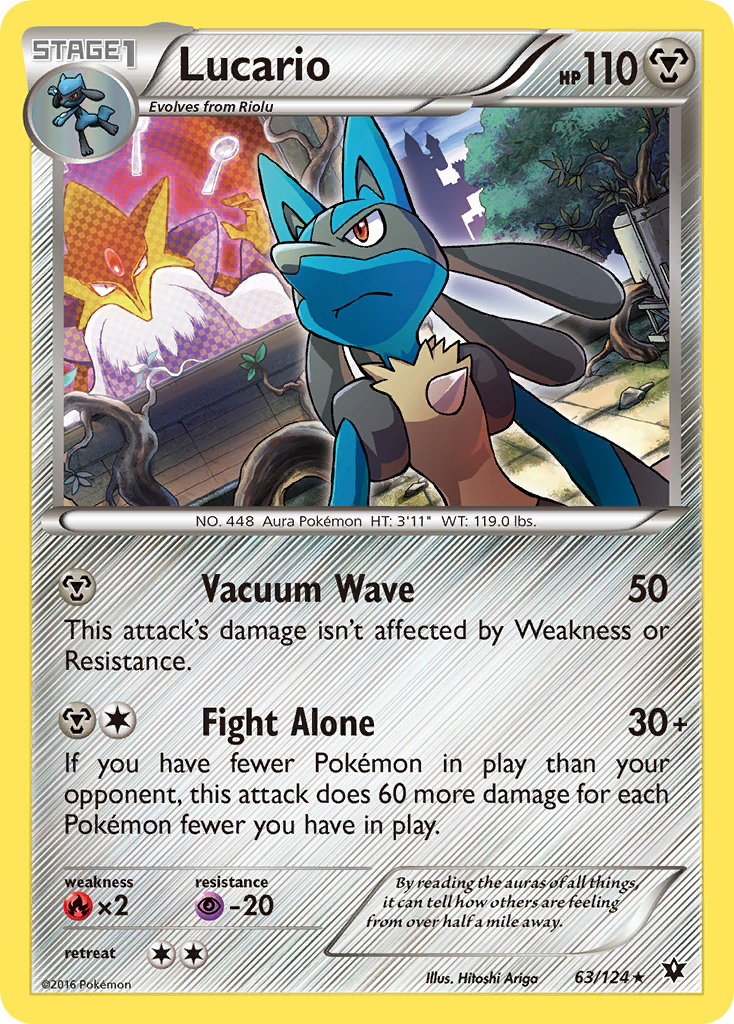 Lucario (63/124) (Cosmos Holo) [XY: Fates Collide] | Enigma On Main