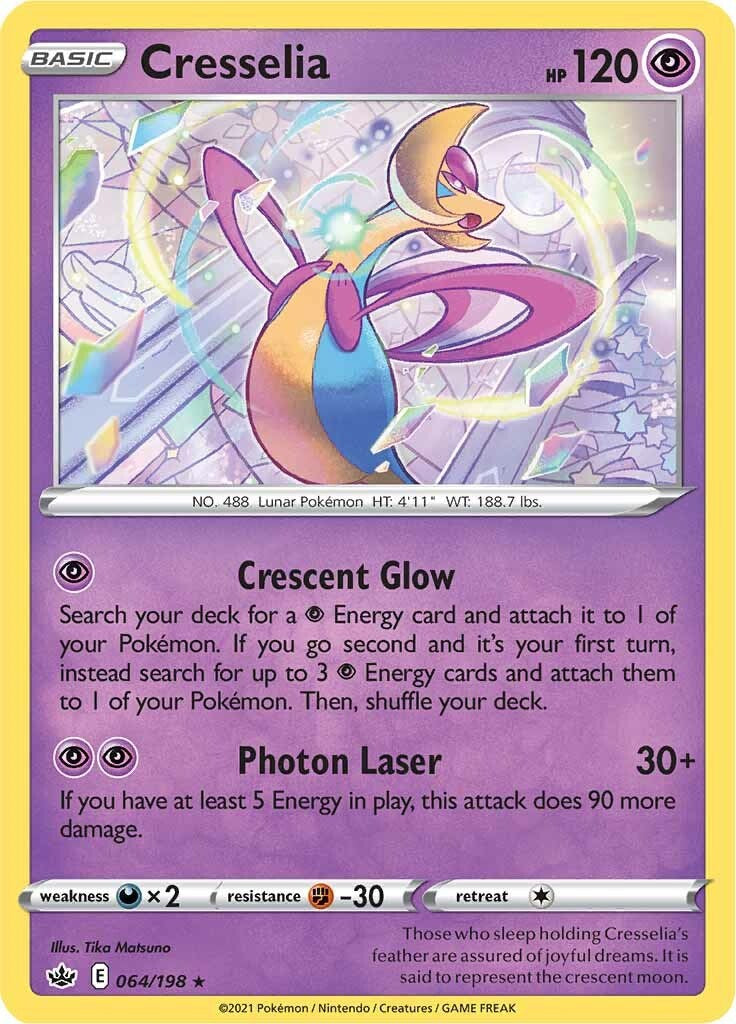 Cresselia (064/198) (Theme Deck Exclusive) [Sword & Shield: Chilling Reign] | Enigma On Main