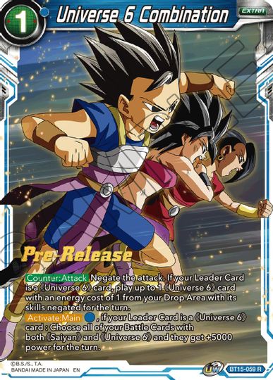 Universe 6 Combination (BT15-059) [Saiyan Showdown Prerelease Promos] | Enigma On Main