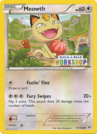 Meowth (67/108) (Build A Bear Workshop Exclusive) [XY: Roaring Skies] | Enigma On Main