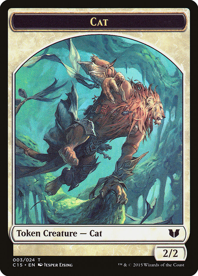 Cat // Zombie Double-Sided Token [Commander 2015 Tokens] | Enigma On Main