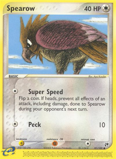 Spearow (81/100) [EX: Sandstorm] | Enigma On Main