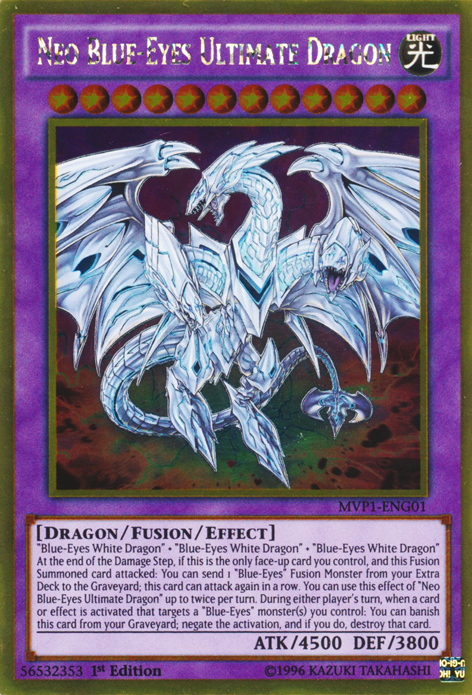 Neo Blue-Eyes Ultimate Dragon [MVP1-ENG01] Gold Rare | Enigma On Main