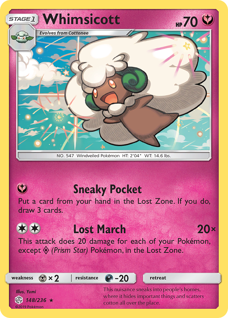 Whimsicott (148/236) [Sun & Moon: Cosmic Eclipse] | Enigma On Main