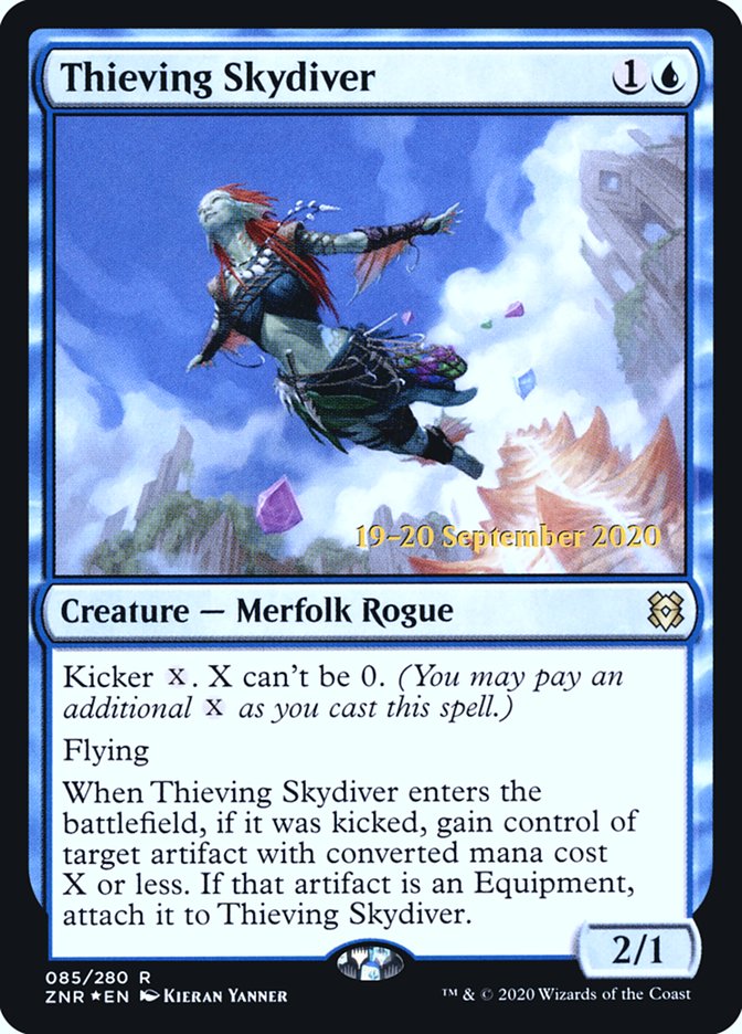 Thieving Skydiver  [Zendikar Rising Prerelease Promos] | Enigma On Main