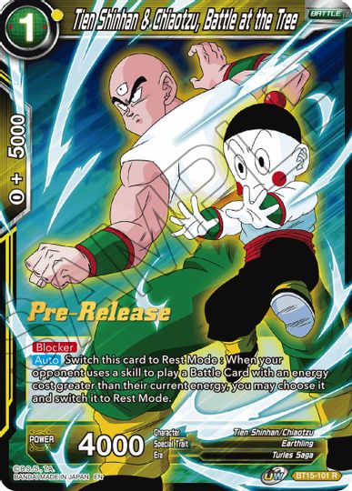 Tien Shinhan & Chiaotzu, Battle at the Tree (BT15-101) [Saiyan Showdown Prerelease Promos] | Enigma On Main