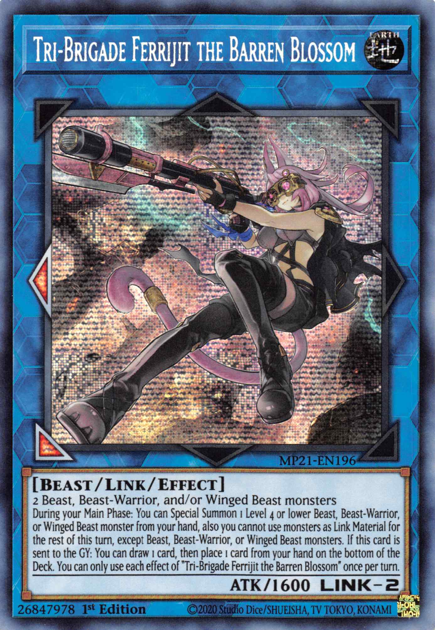 Tri-Brigade Ferrijit the Barren Blossom [MP21-EN196] Prismatic Secret Rare | Enigma On Main