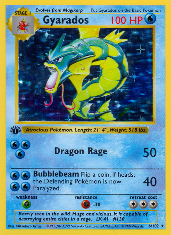 Gyarados (6/102) (Shadowless) [Base Set 1st Edition] | Enigma On Main