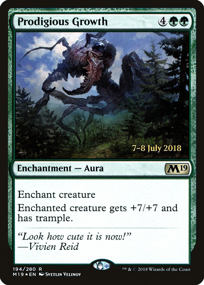 Prodigious Growth  [Core Set 2019 Prerelease Promos] | Enigma On Main