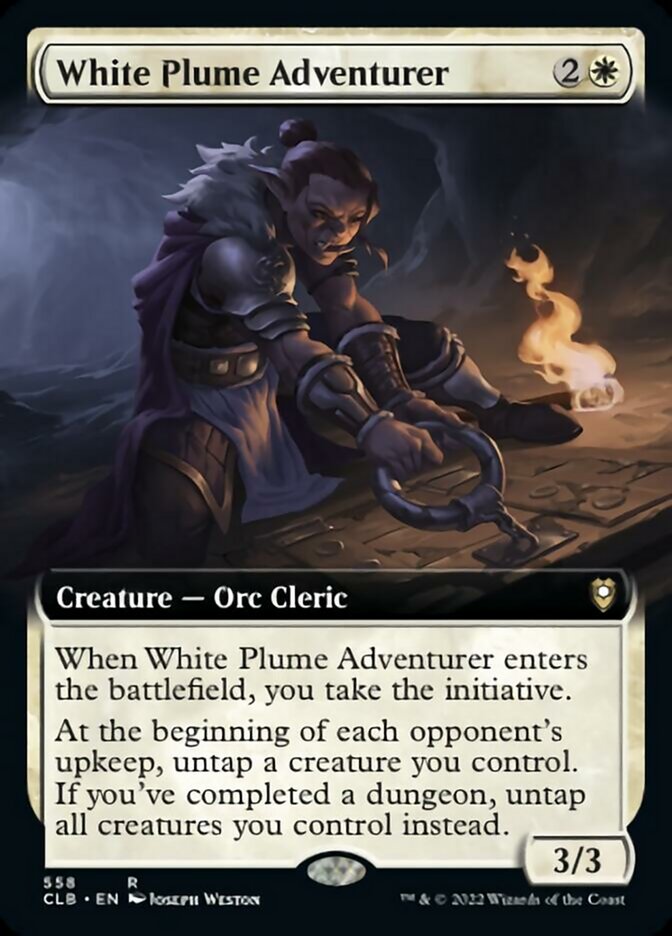 White Plume Adventurer (Extended Art) [Commander Legends: Battle for Baldur's Gate] | Enigma On Main