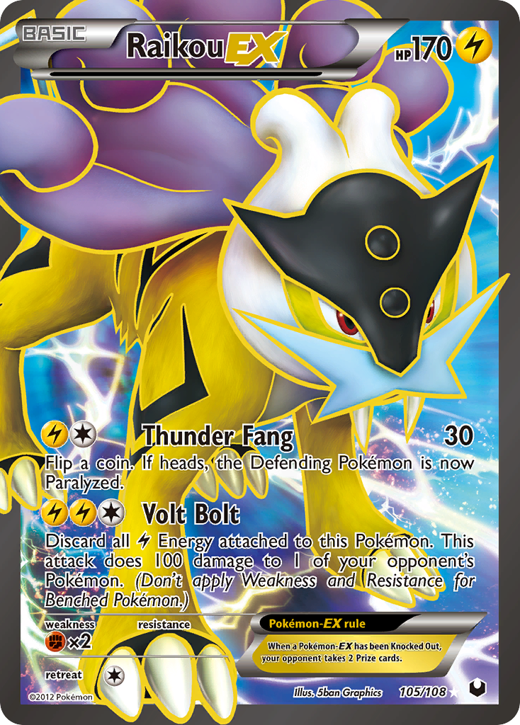 Raikou EX (105/108) [Black & White: Dark Explorers] | Enigma On Main