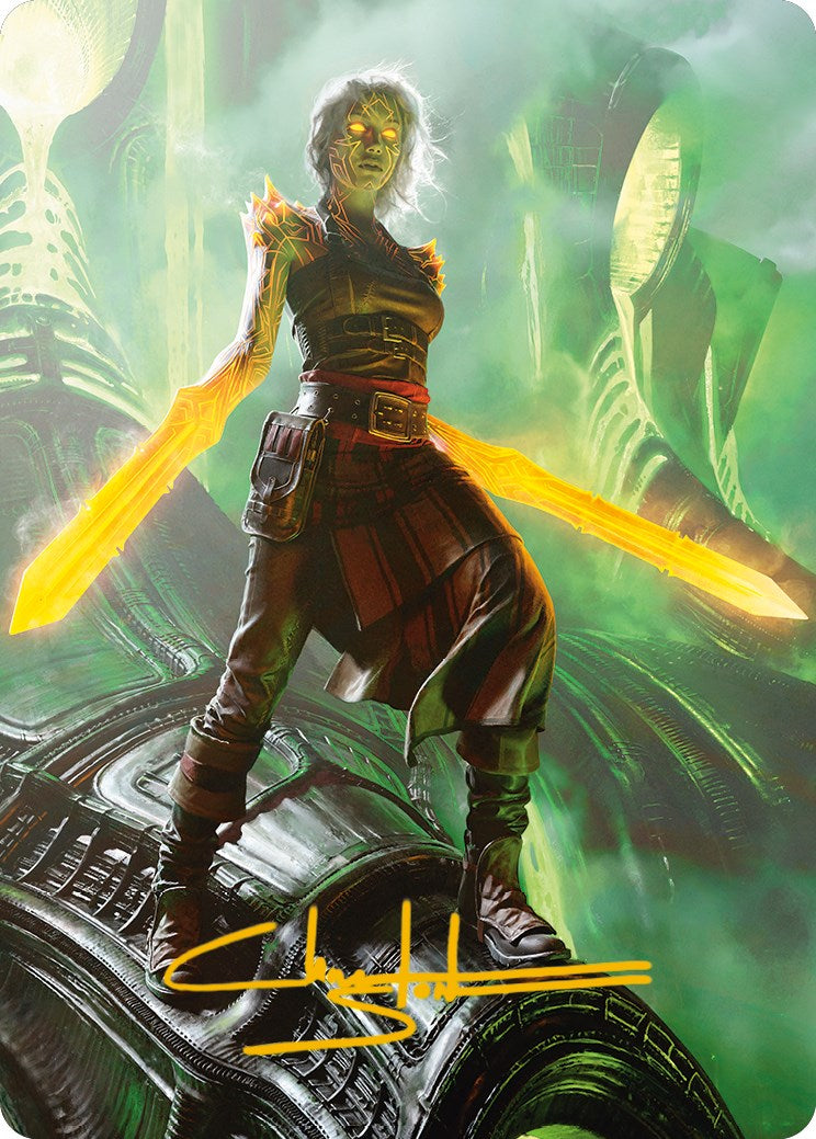 Nahiri, the Unforgiving Art Card (Gold-Stamped Signature) [Phyrexia: All Will Be One Art Series] | Enigma On Main