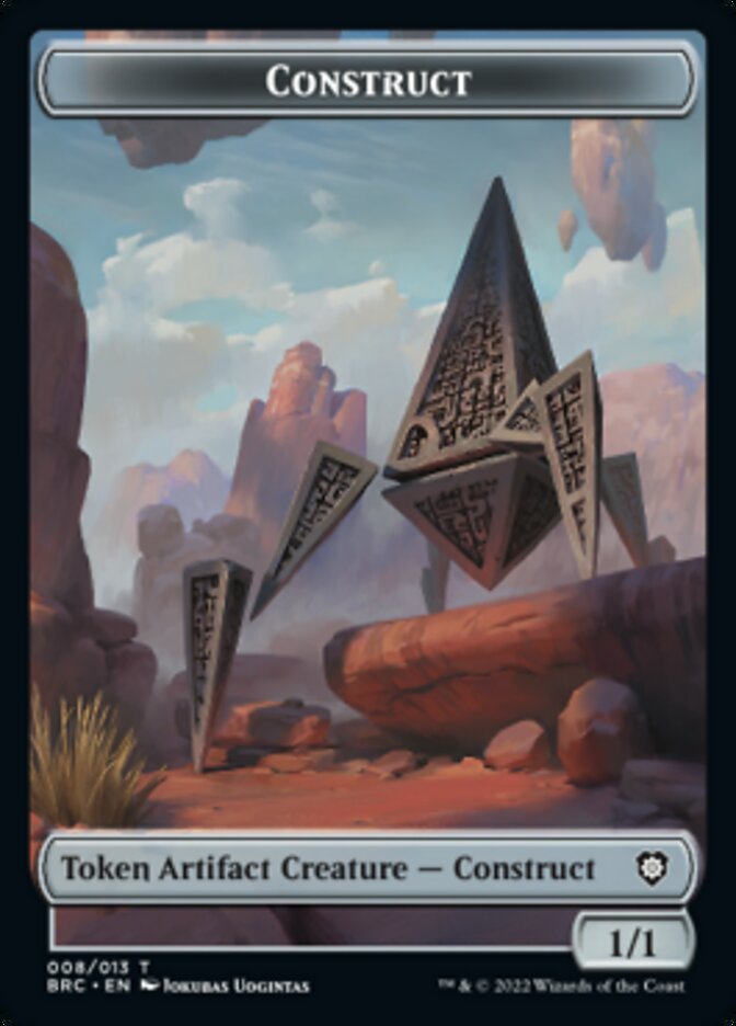 Construct (008) // Phyrexian Myr Double-Sided Token [The Brothers' War Commander Tokens] | Enigma On Main