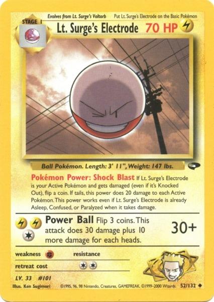 Lt. Surge's Electrode (52/132) [Gym Challenge Unlimited] | Enigma On Main