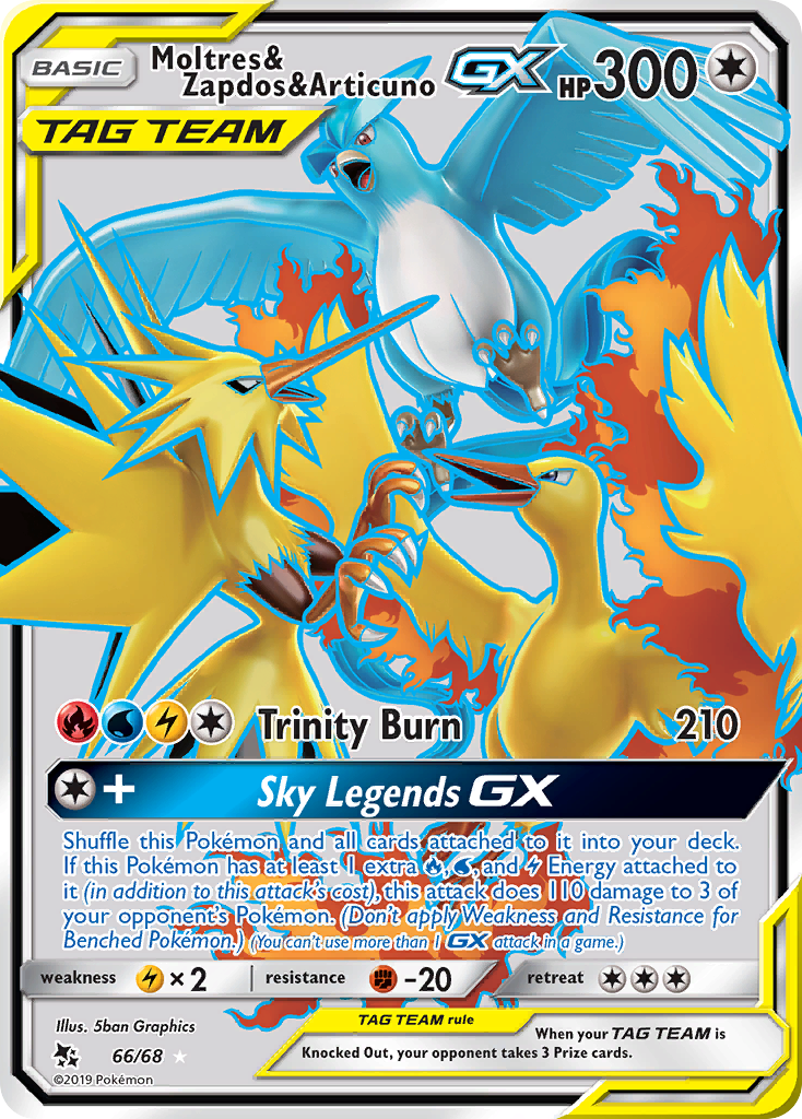 Moltres & Zapdos & Articuno GX (66/68) [Sun & Moon: Hidden Fates] | Enigma On Main