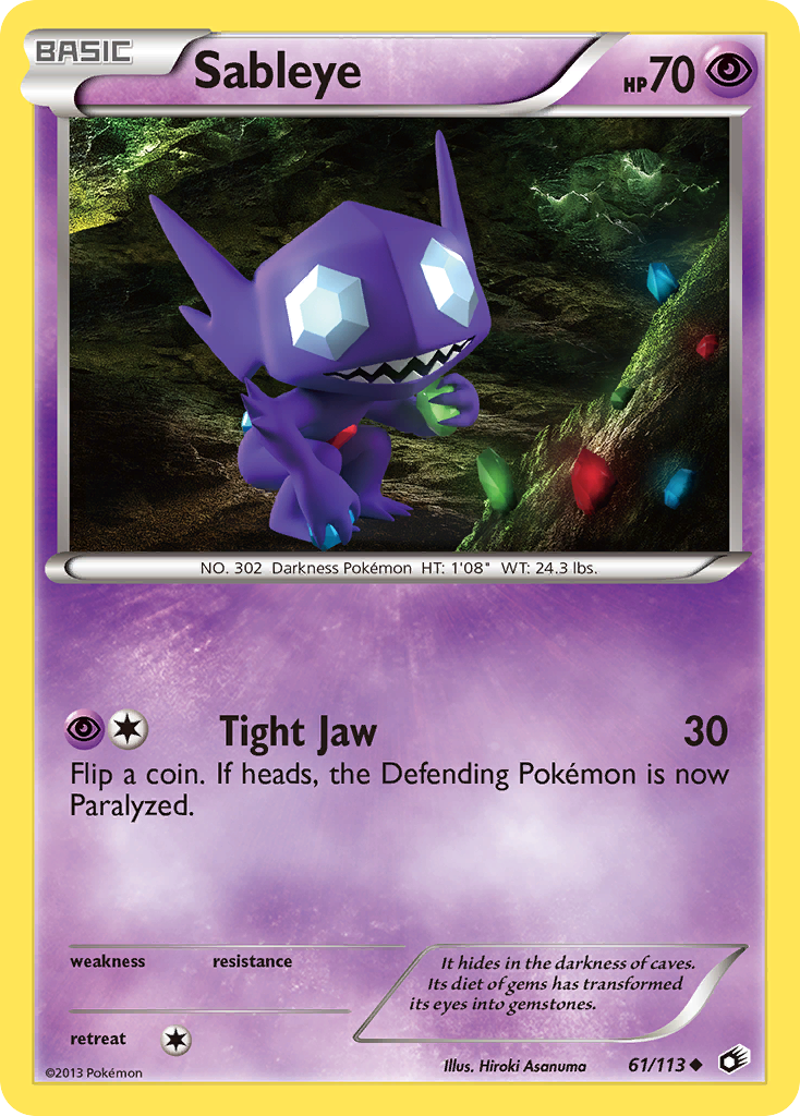 Sableye (61/113) [Black & White: Legendary Treasures] | Enigma On Main