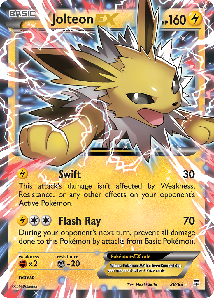 Jolteon EX (28/83) [XY: Generations] | Enigma On Main