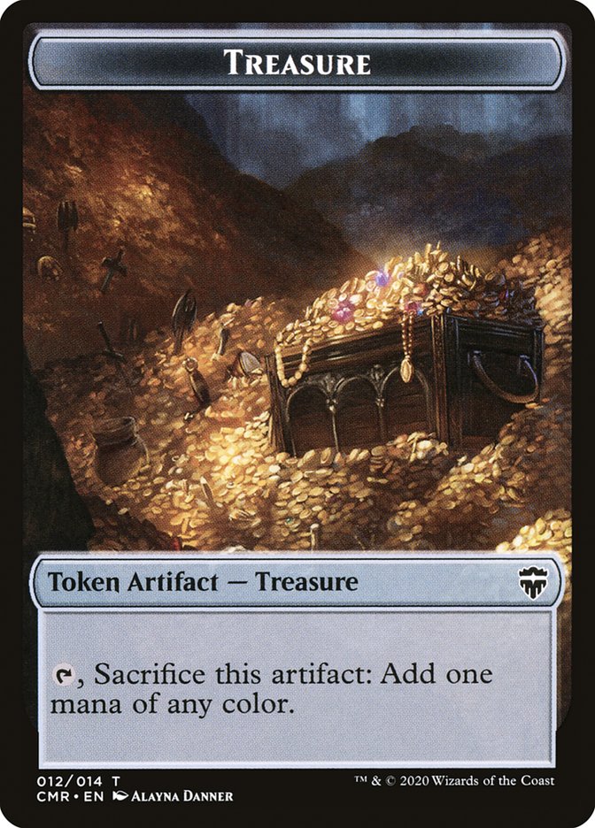 Treasure // Zombie Token [Commander Legends Tokens] | Enigma On Main