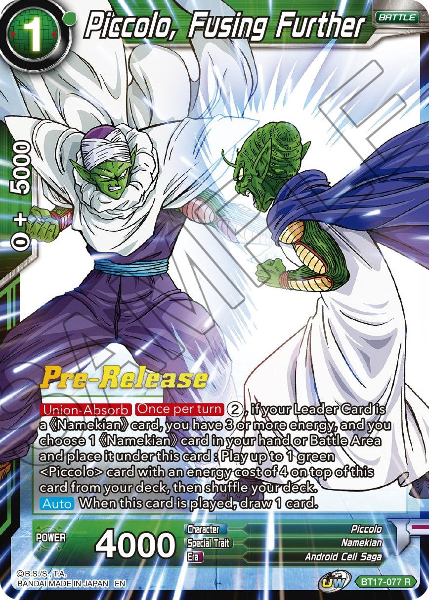 Piccolo, Fusing Further (BT17-077) [Ultimate Squad Prerelease Promos] | Enigma On Main