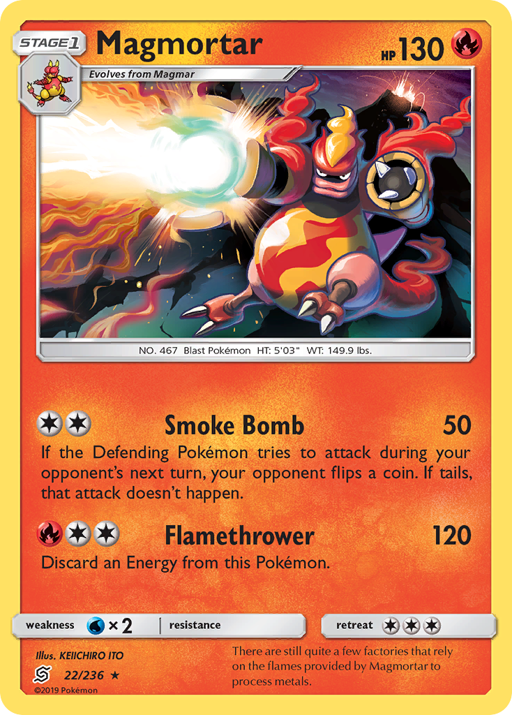 Magmortar (22/236) [Sun & Moon: Unified Minds] | Enigma On Main