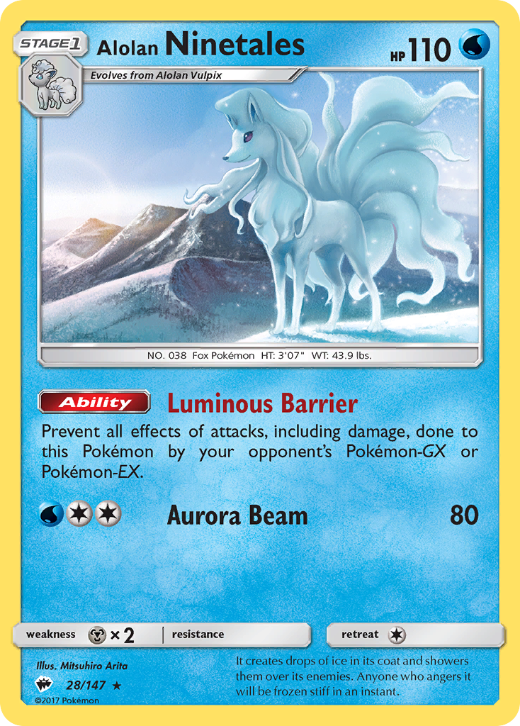 Alolan Ninetales (28/147) [Sun & Moon: Burning Shadows] | Enigma On Main