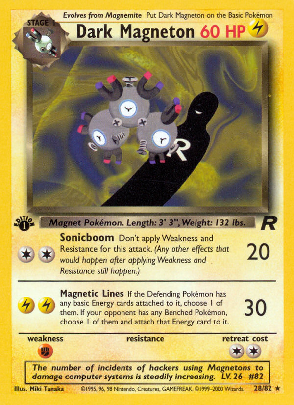 Dark Magneton (28/82) [Team Rocket 1st Edition] | Enigma On Main