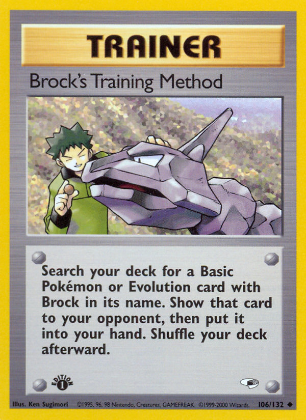 Brock's Training Method (106/132) [Gym Heroes 1st Edition] | Enigma On Main