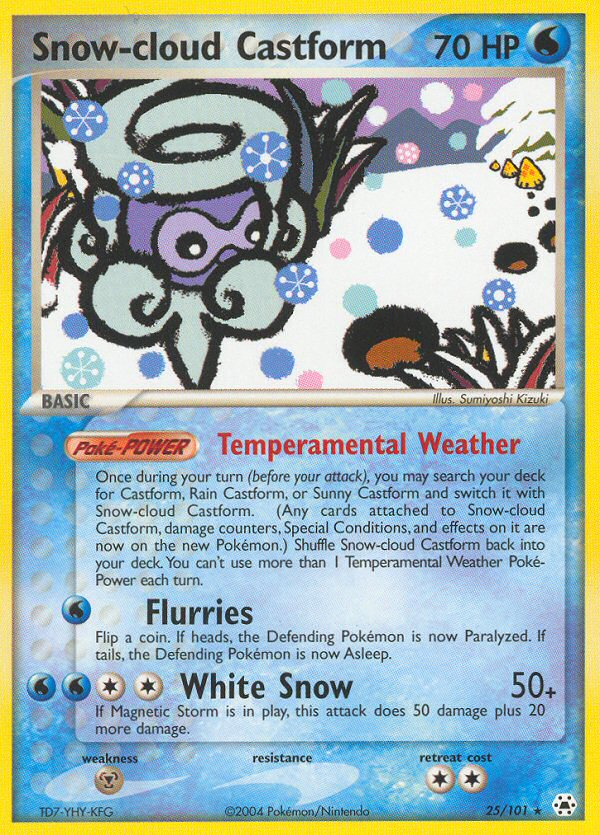 Snow-cloud Castform (25/101) [EX: Hidden Legends] | Enigma On Main