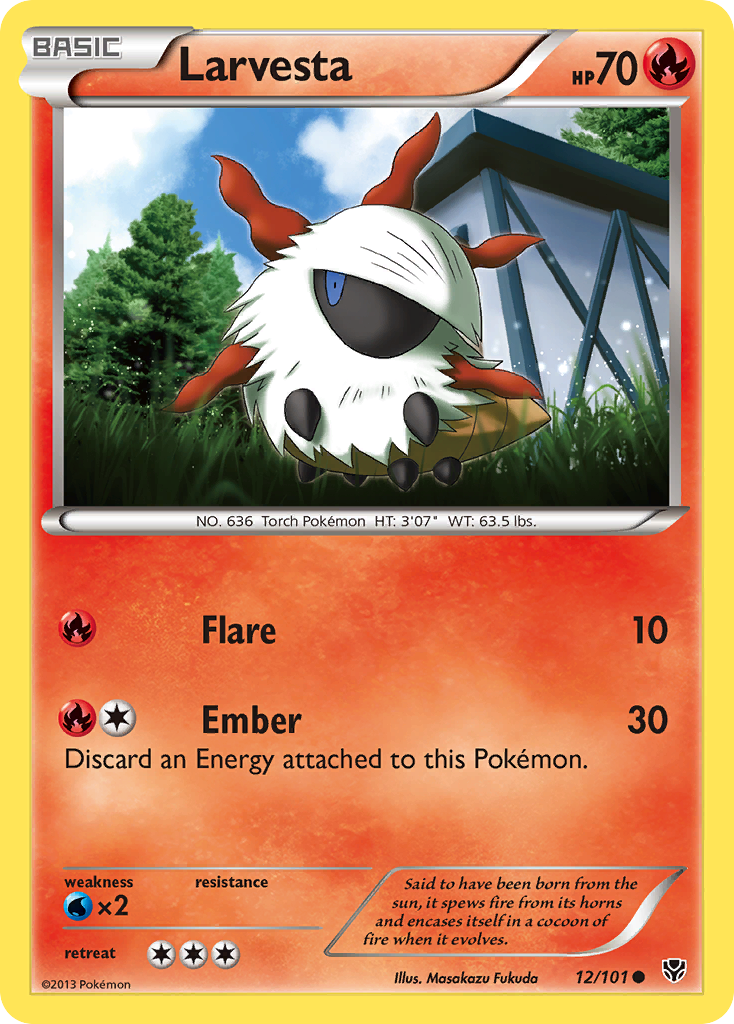 Larvesta (12/101) [Black & White: Plasma Blast] | Enigma On Main