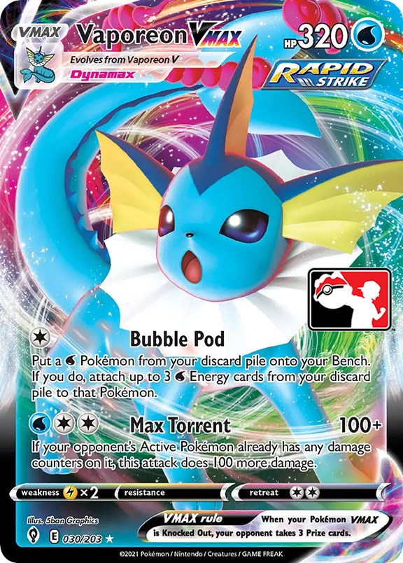 Vaporeon VMAX (030/203) [Prize Pack Series One] | Enigma On Main