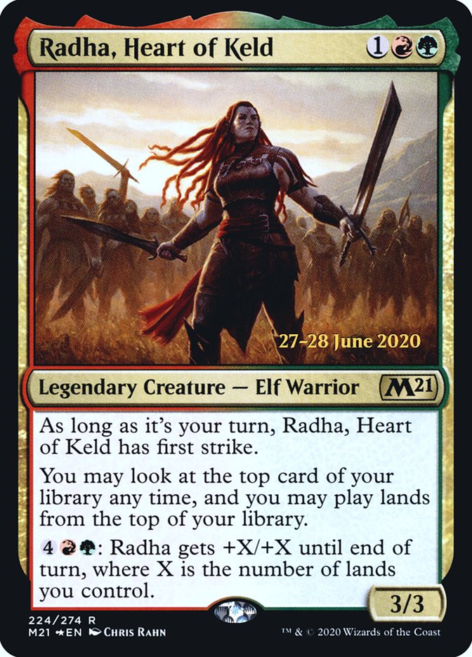 Radha, Heart of Keld  [Core Set 2021 Prerelease Promos] | Enigma On Main