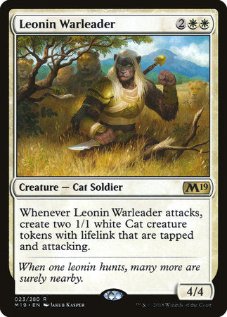 Leonin Warleader [Core Set 2019] | Enigma On Main