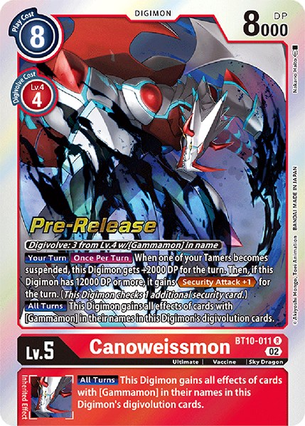 Canoweissmon [BT10-011] [Xros Encounter Pre-Release Cards] | Enigma On Main