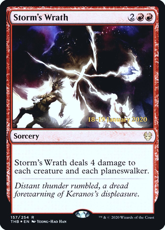 Storm's Wrath [Theros Beyond Death Prerelease Promos] | Enigma On Main