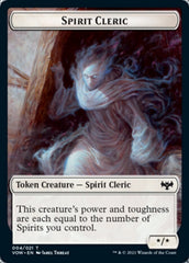 Blood // Spirit Cleric Double-sided Token [Innistrad: Crimson Vow Tokens] | Enigma On Main