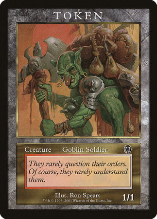 Goblin Soldier Token (Apocalypse) [Magic Player Rewards 2001] | Enigma On Main