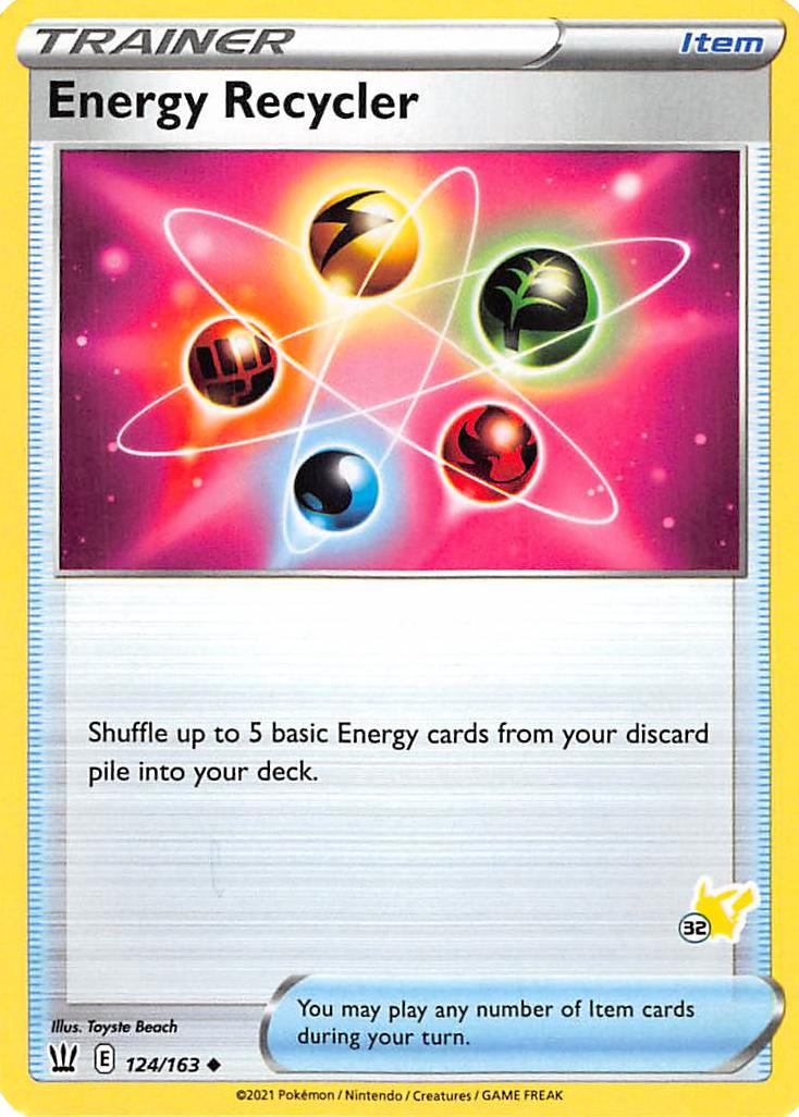 Energy Recycler (124/163) (Pikachu Stamp #32) [Battle Academy 2022] | Enigma On Main