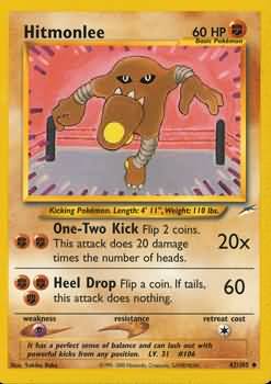 Hitmonlee (42/105) [Neo Destiny Unlimited] | Enigma On Main