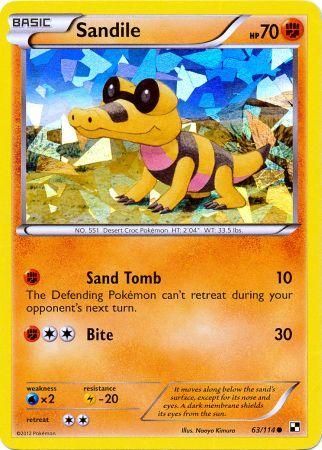 Sandile (63/114) (Cracked Ice Holo) [Black & White: Base Set] | Enigma On Main