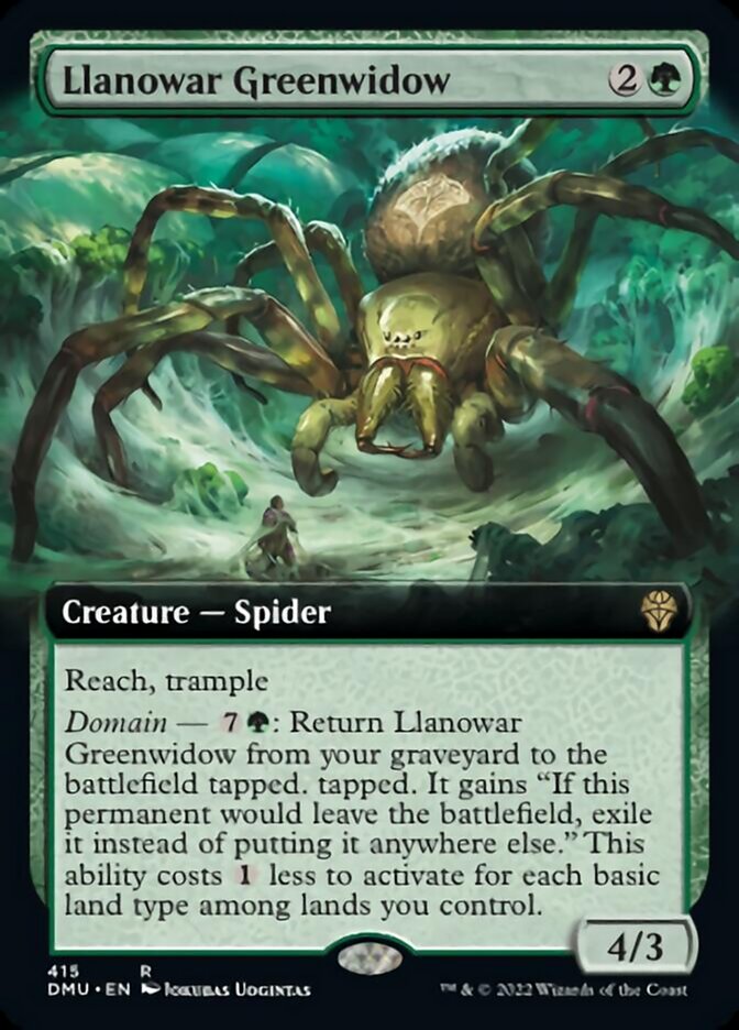 Llanowar Greenwidow (Extended Art) [Dominaria United] | Enigma On Main