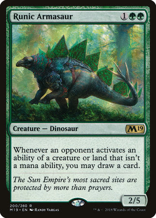 Runic Armasaur [Core Set 2019] | Enigma On Main