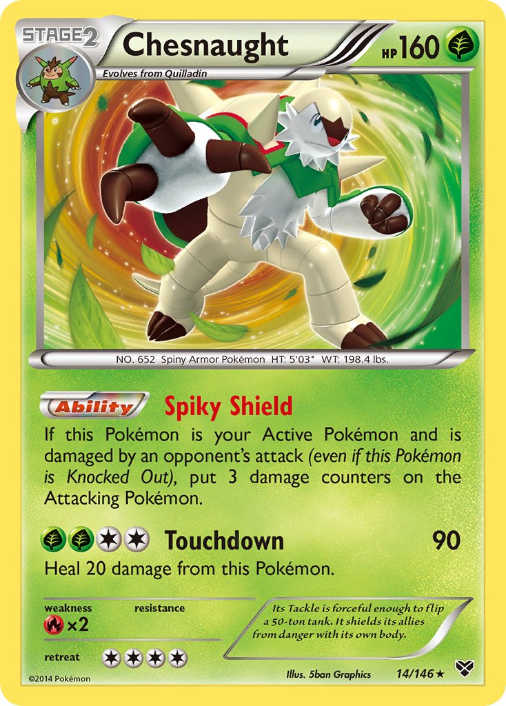 Chesnaught (14/146) (Cosmos Holo) (Blister Exclusive) [XY: Base Set] | Enigma On Main