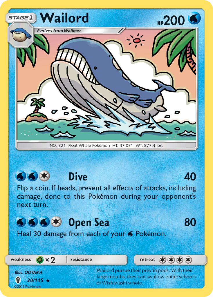 Wailord (30/145) [Sun & Moon: Guardians Rising] | Enigma On Main