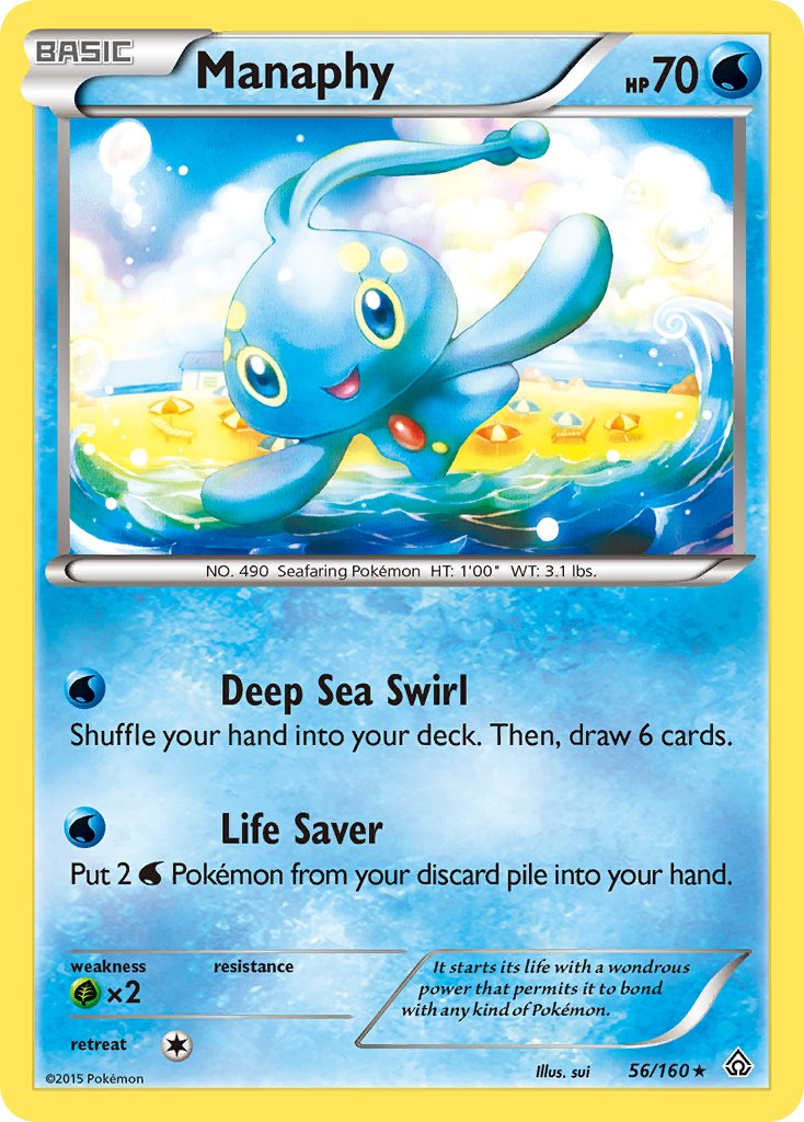 Manaphy (56/160) (Battle Arena Deck Exclusive) (Theme Deck Exclusive) [XY: Primal Clash] | Enigma On Main