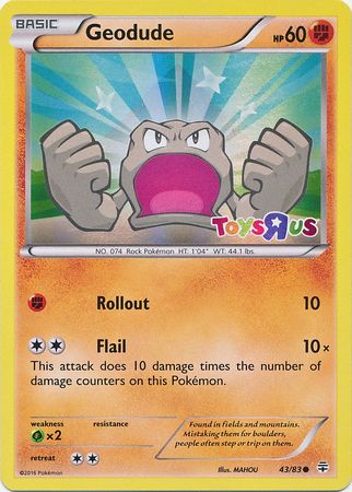 Geodude (43/83) (Toys R Us Promo) [XY: Generations] | Enigma On Main