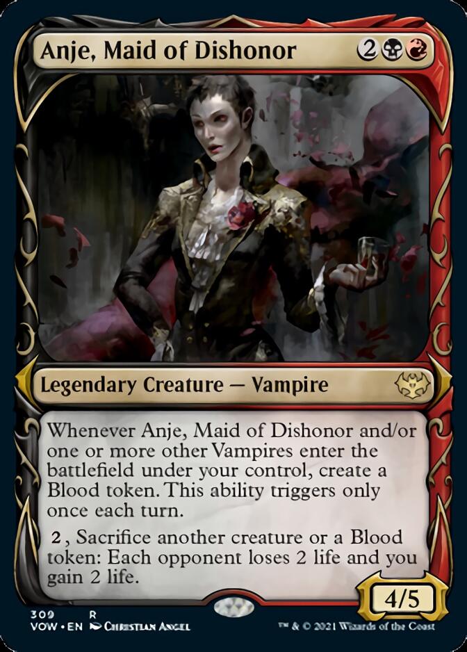 Anje, Maid of Dishonor (Showcase Fang Frame) [Innistrad: Crimson Vow] | Enigma On Main