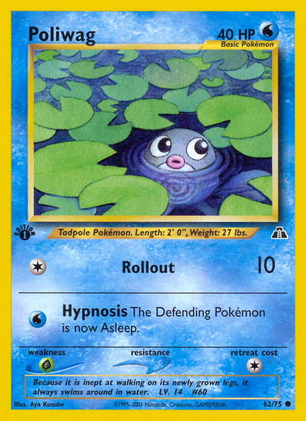 Poliwag (62/75) [Neo Discovery 1st Edition] | Enigma On Main