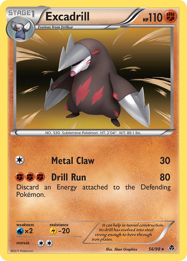 Excadrill (56/98) (Cosmos Holo) (Blister Exclusive) [Black & White: Emerging Powers] | Enigma On Main