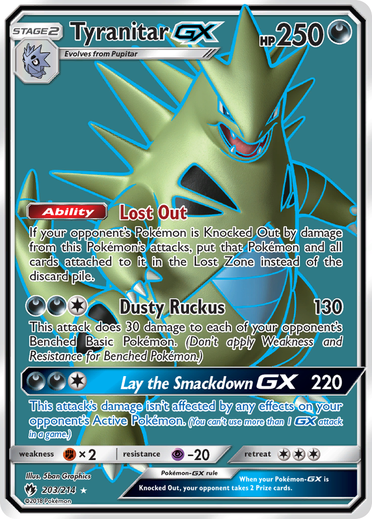 Tyranitar GX (203/214) [Sun & Moon: Lost Thunder] | Enigma On Main